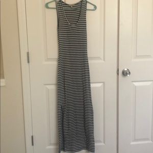 Bordeaux striped maxi dress